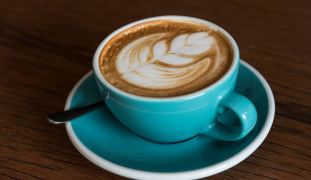 istock Cup of coffee with beautiful Latte art 667012476