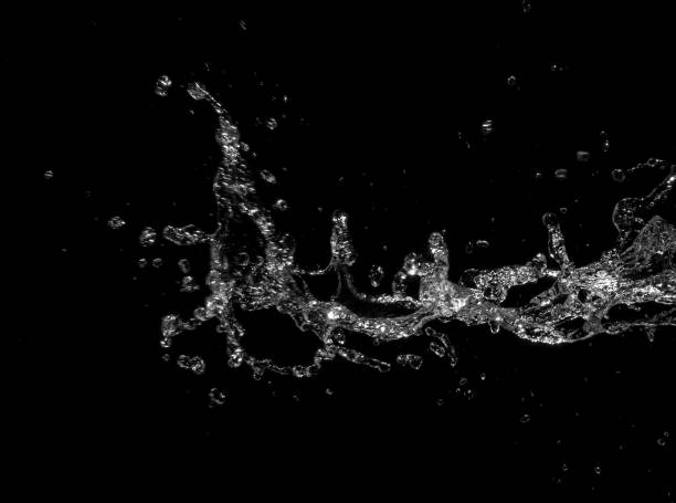 istock blue water splash set isolated on black background 667017228
