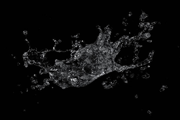 istock blue water splash set isolated on black background 667020478