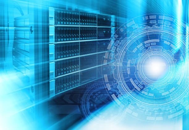 istock futuristic techno design on background of fantastic supercomputer data center 667024156