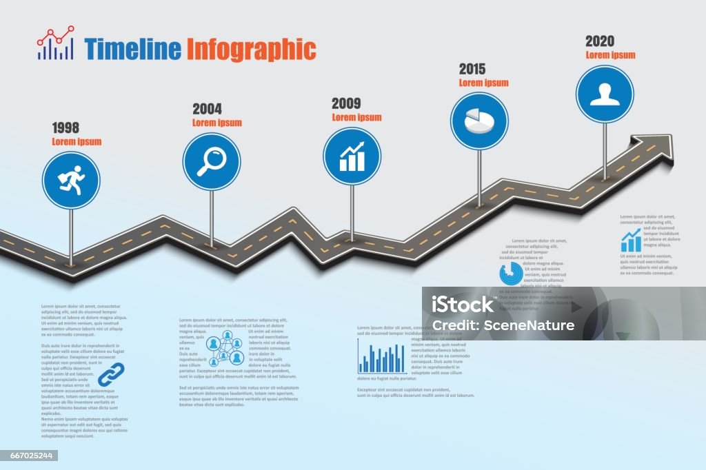 Map Timeline Path Road Map Timeline Infographic Vector Illustration Stock Illustration ...