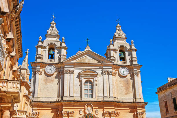 istock Saint Paul Cathedral in Mdina in Malta 667025452
