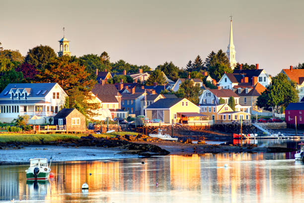 histórico portsmouth, new hampshire - new hampshire - fotografias e filmes do acervo