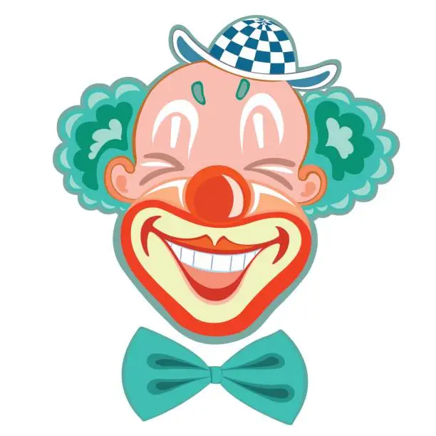 Vector illustration of Funny circus clown.