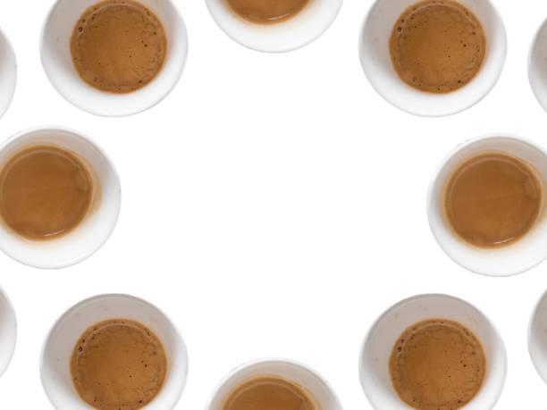 istock White cups of coffee 667042306