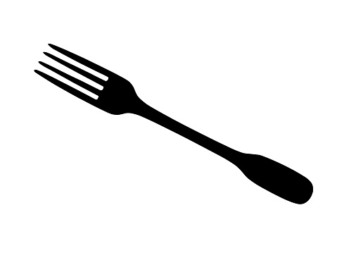 Fork art in black and white