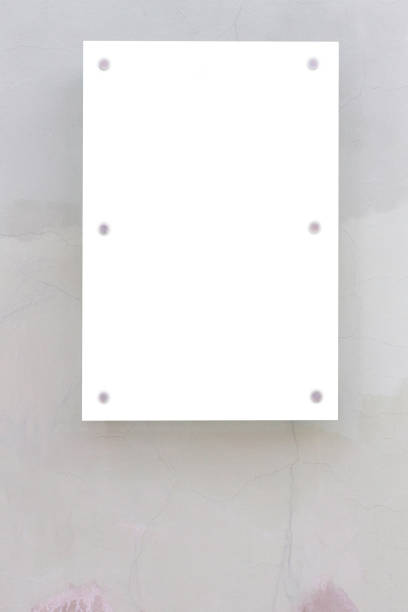 istock Mock up. Blank billboard outdoors, outdoor advertising, public information board on old wall. 667043322