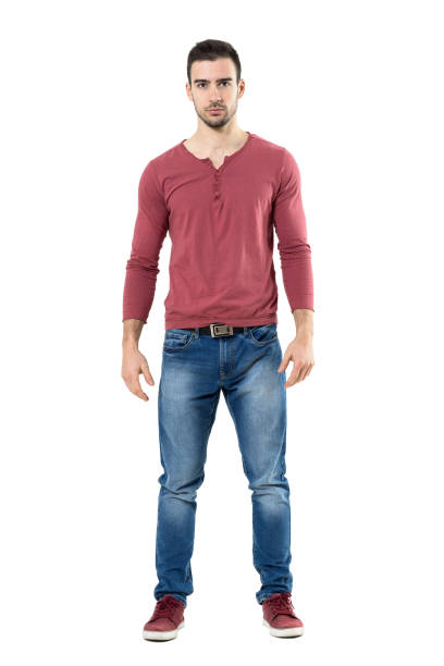 istock Upset serious trendy casual man with intense stare at camera 667049482