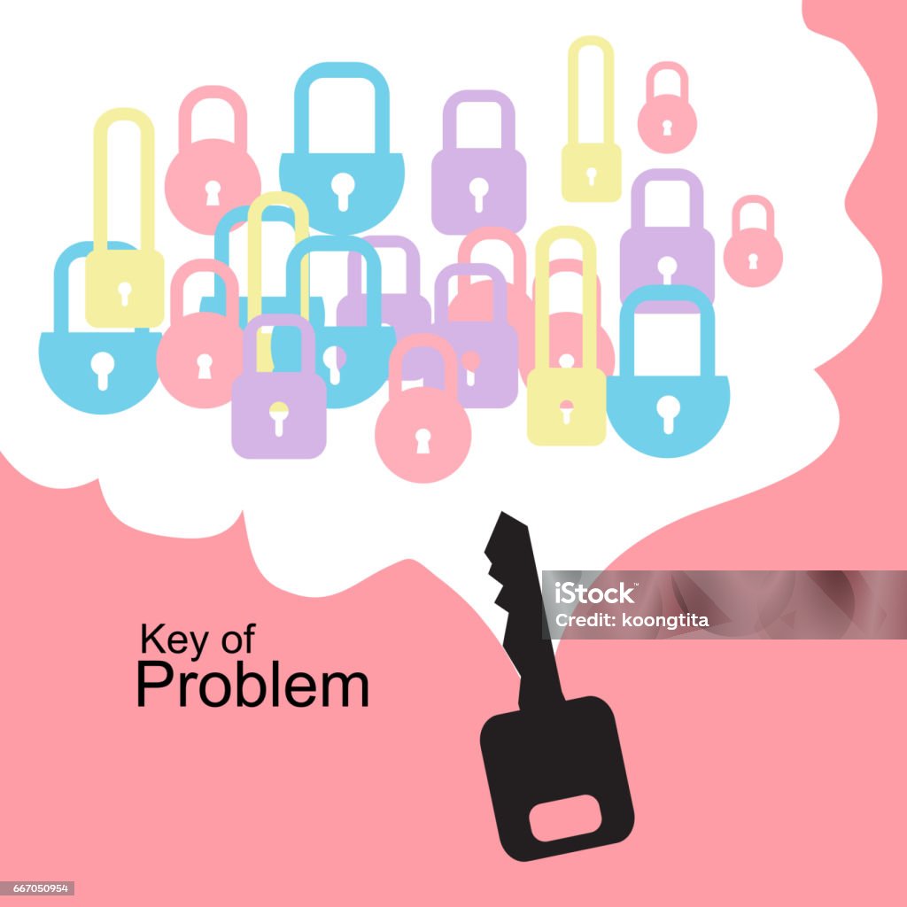 Key Problem Jpg Key Of Problem Vector Stock Illustration - Download Image Now - Black ...
