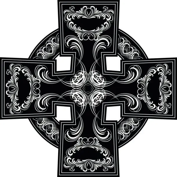 Vector illustration of Celtic crosses