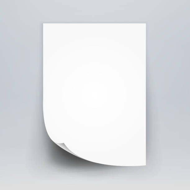 istock Blank white 3d Paper Canvas Vector. White Blank Office Paper Mock Up Isolated On Gray Background. Folded Realistic Sheet Of Paper Mock Up A4 667059292