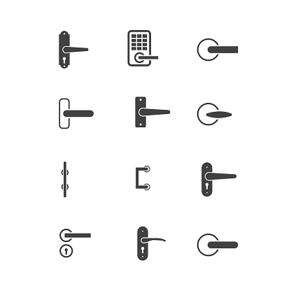 door knobs icon set