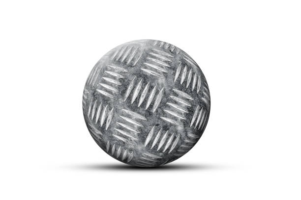 istock Iron metal ball isolated on white background 667063946