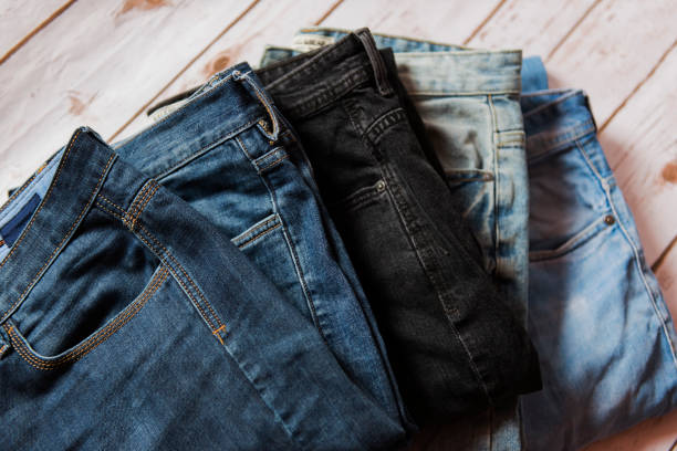 istock Variety of man jeans. 667067084