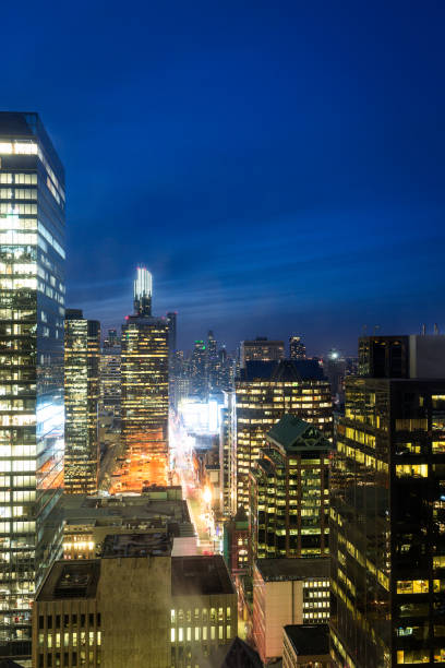 istock Yonge Street, Toronto Cityscape at Night (Panorama) 667075974