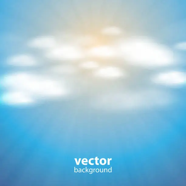Vector illustration of Abstract Background - Cloudy Sky