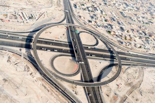 istock Aerial view of overpass 667080114