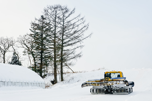 Snow Cat for preparations of skiing slopes in South Korea.
