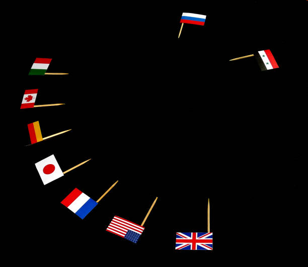 istock G7 Country Flags against Russian and Syrian Flags 667098824