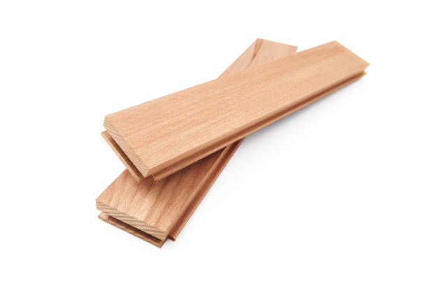 planks of parquet - cutting board plank wood isolated imagens e fotografias de stock