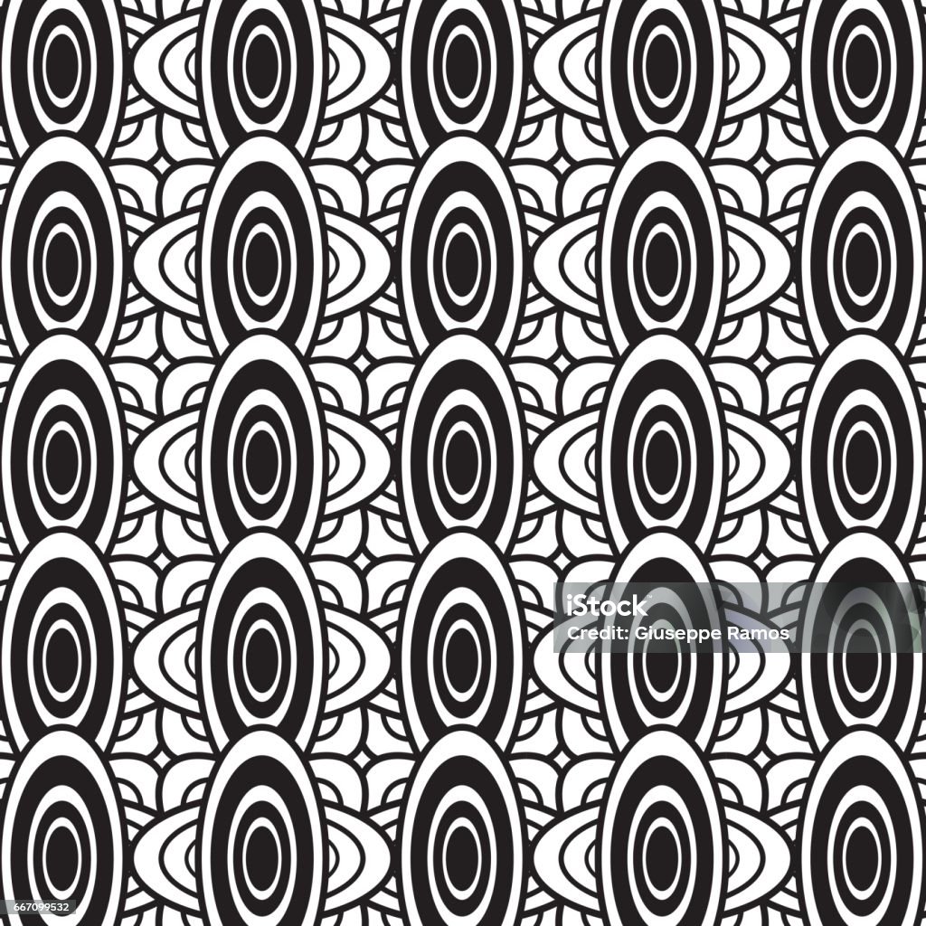 Oval Geometric Pattern Black And White Oval Geometric Pattern Background Stock Illustration ...