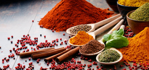 istock Variety of spices on kitchen table 667099804
