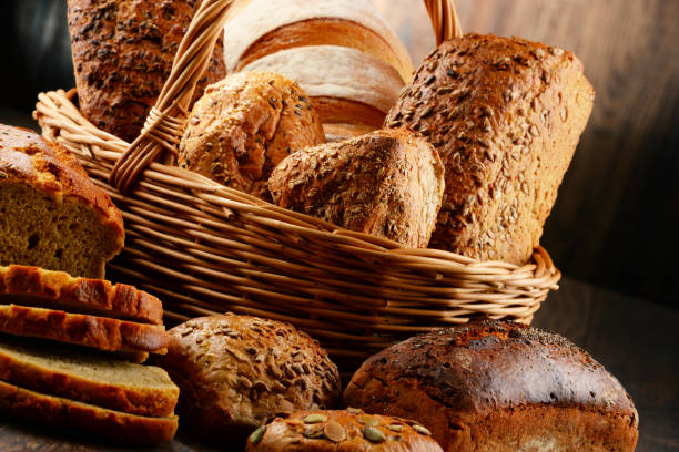istock Composition with variety of baking products on wooden table 667102976