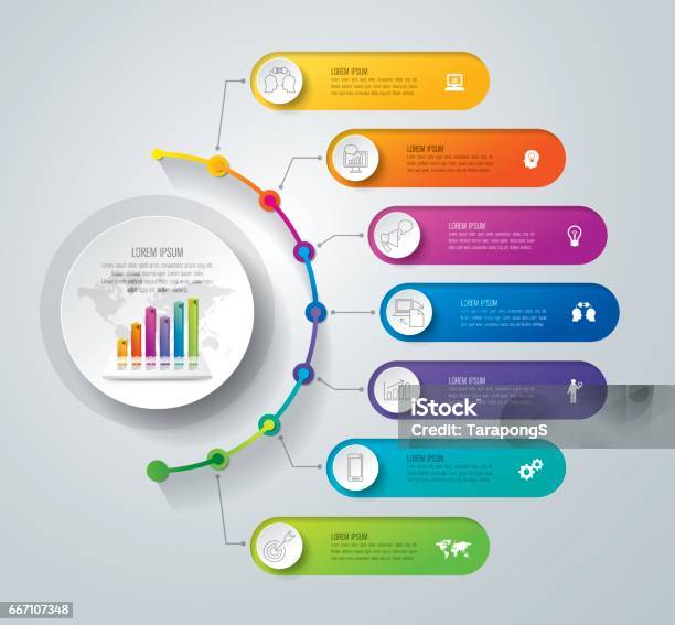 Timeline Infographics Design Vector And Business Icons Stock Illustration - Download Image Now