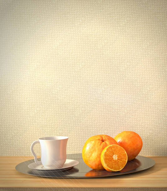 mock up poster frame in interior background. 3D Illustration