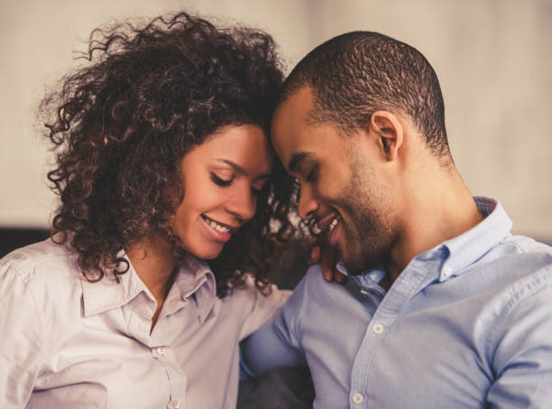 istock Afro American couple at home 667110854