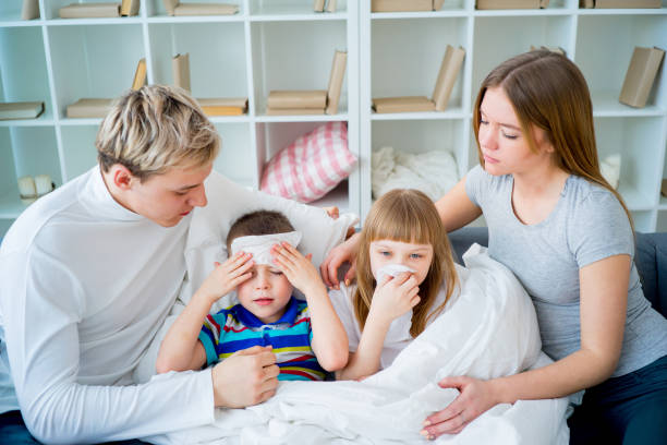 istock Family having fever 667110898