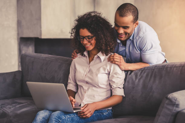 istock Afro American couple at home 667116176