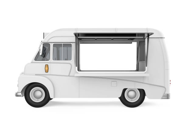 Food Truck isolated on background. 3D render