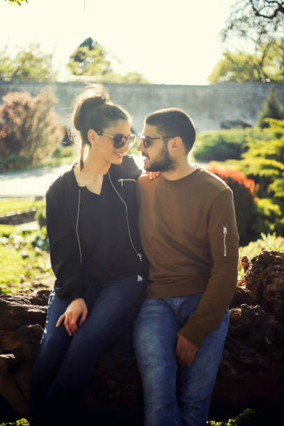istock Romantic couple enjoy on sunny day 667122234