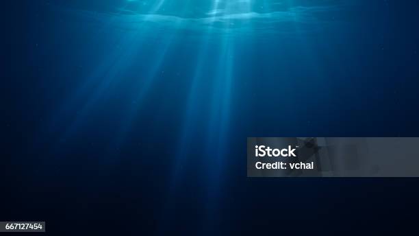 3d Rendered Illustration Of Sun Light Rays Under Water Stock Illustration - Download Image Now