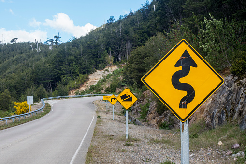 road signs on the carretera austral