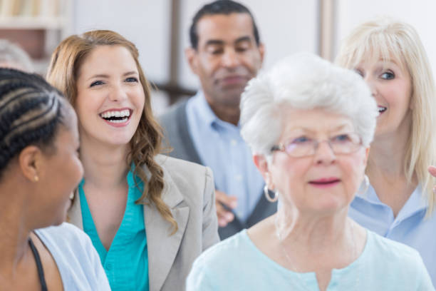 istock Group of business colleagues attend seminar 667151002