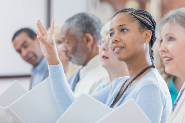 istock Diverse group of people attend continuing education class 667151020