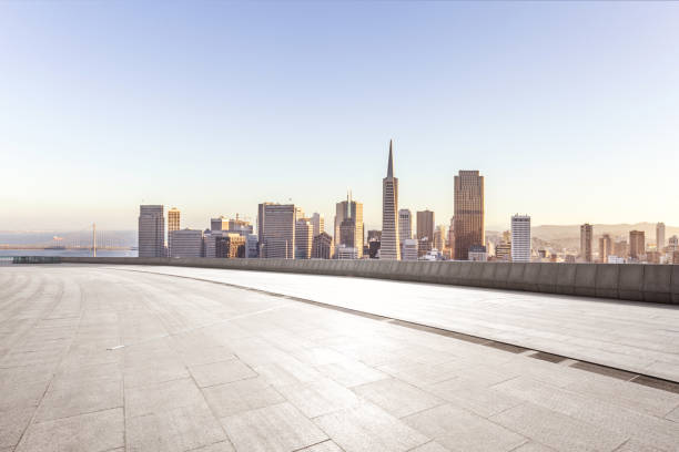 istock empty floor with cityscape and skyline of san francisco 667155718