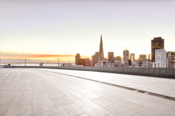 istock empty floor with cityscape and skyline of san francisco 667165342