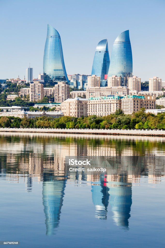 Flamme Towers à Bakou - Photo de Azerbaïdjan libre de droits