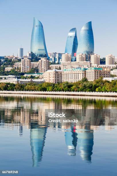 Flame Towers In Baku Stock Photo - Download Image Now - Azerbaijan, Baku, Apartment