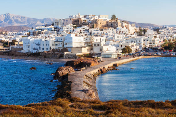 istock Naxos island aerial view 667169444