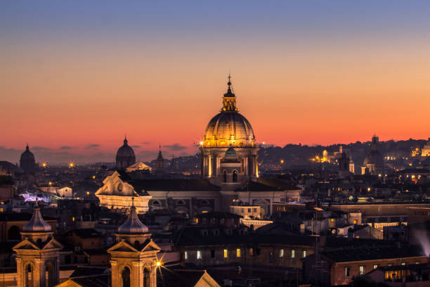 istock Panorama view of Rome at sunset 667179760