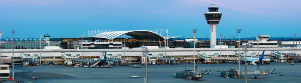 istock Munich Airport at Sunset, Germany 667183940
