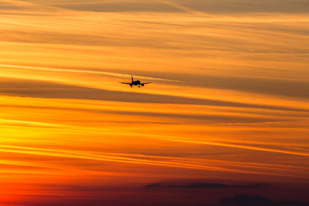 istock Final Approach for Landing at Sunset, Munich Airport, Germany 667184700