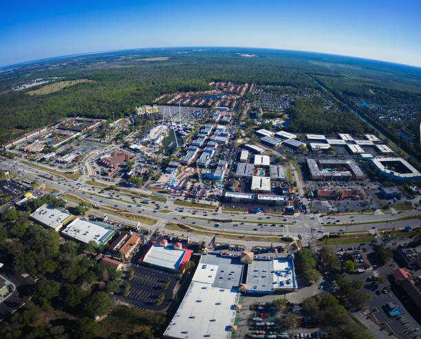 Aerial view of Old Town in Kissimmee Florida Aerial view of Old Town in Kissimmee, Florida kissimmee stock pictures, royalty-free photos & images