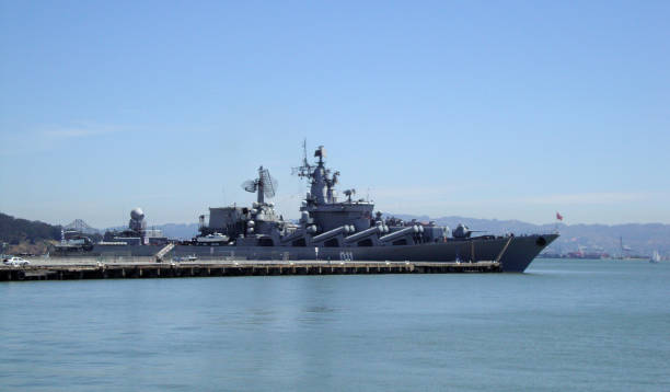 istock Russian Warship Varyag docked in San Francisco bay 667197002