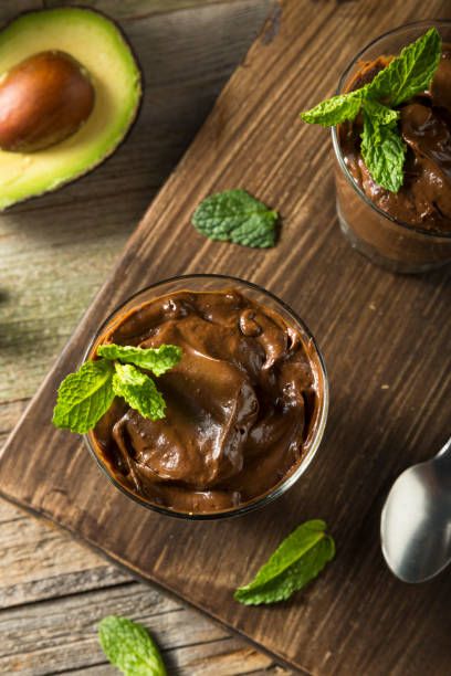istock Organic Healthy Homemade Avocado Pudding 667199844