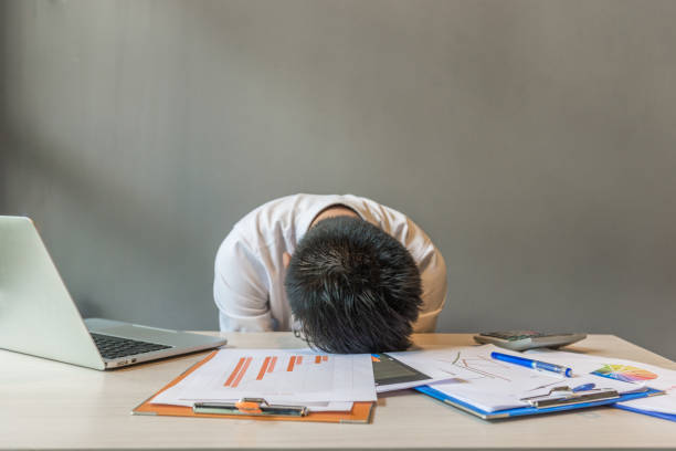 istock Too tired and stressed to continue working 667217484